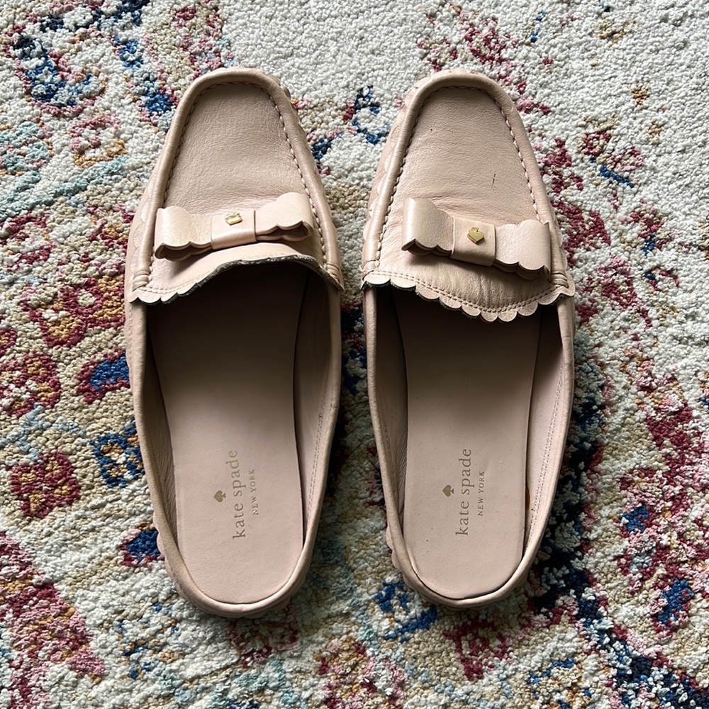 Kate Spade Blush (baby pink) slip ons/loafers 8.5